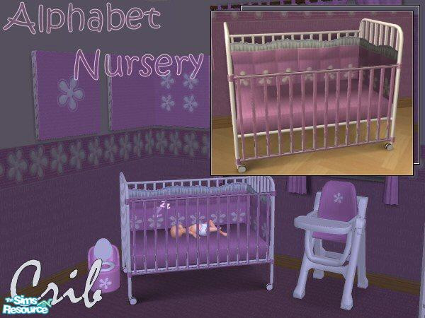 Sims 2 — Alphabet Nursery - Crib by coolandme — Part of the Alphabet Nursery Set.