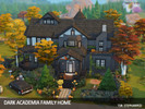 Sims 4 — Dark Academia Family Home by stephanyed — 40x30 lot in Newcrest