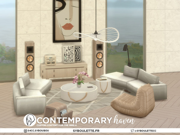 Sims 4 — Contemporary Haven - Surface frames by Syboubou — Introducing the Contemporary Haven custom content set for The