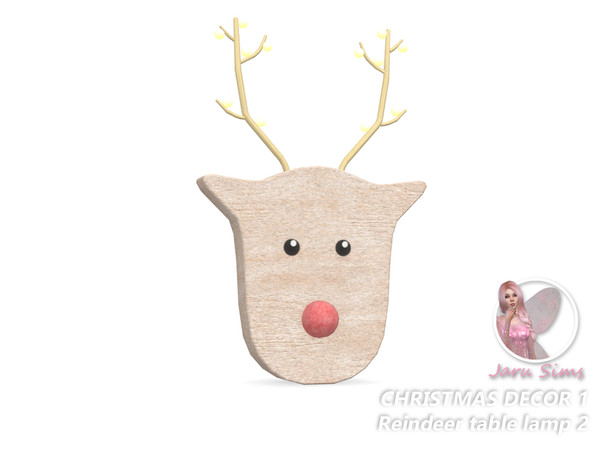 Sims 4 — Christmas decor 1 - Reindeer table lamp 2| jarusims by Jaru_Sims — I wish you all a Merry Christmas and a Happy