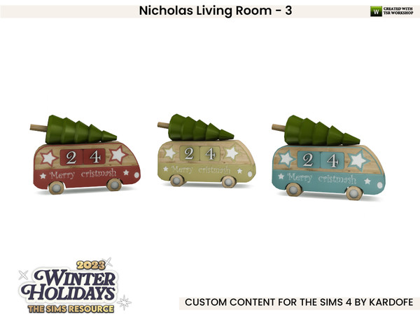 Sims 4 — kardofe_Nicholas Living Room_Christmas decor by kardofe — Third and final part of the Nicholas Living Room, in