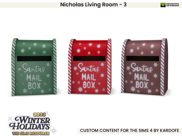 Sims 4 — kardofe_Nicholas Living Room_Mailbox by kardofe — Third and final part of the Nicholas Living Room, in this one
