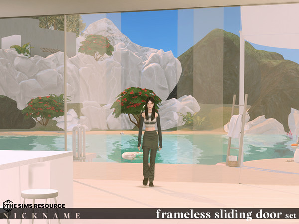 Sims 4 — frameless sliding door set_2x3 V1 by NICKNAME_sims4 — frameless sliding door set 12 package files. frameless