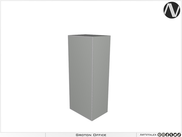 Sims 4 — Groton Wall Cabinet Vertical by ArtVitalex — Office And Study Room Collection - Belong to 2023 All Rights