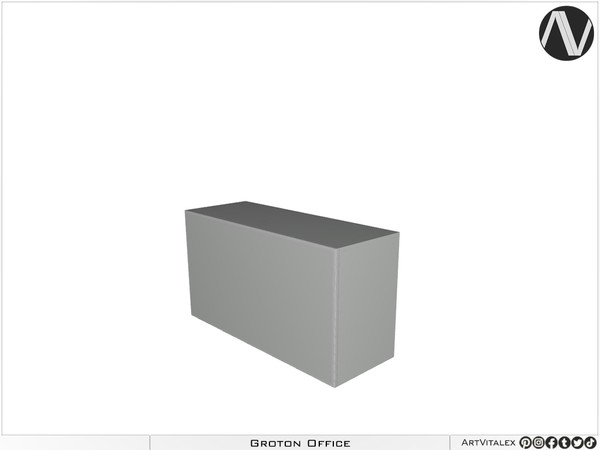 Sims 4 — Groton Wall Cabinet Horizontal by ArtVitalex — Office And Study Room Collection - Belong to 2023 All Rights