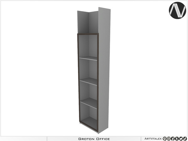 Sims 4 — Groton Cupboard With Glass Door by ArtVitalex — Office And Study Room Collection - Belong to 2023 All Rights