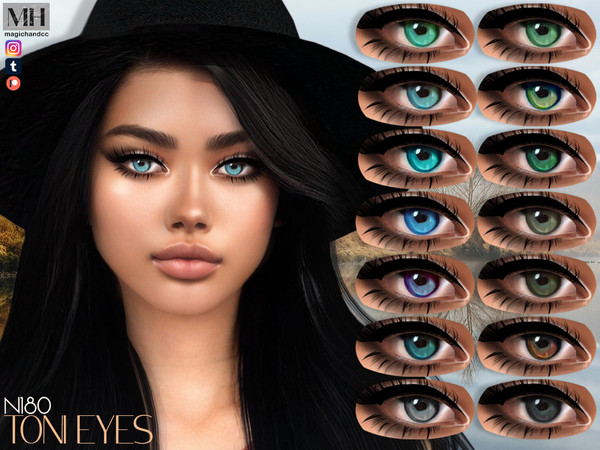 Sims 4 — Toni Eyes N180 by MagicHand — Bright eyes for males and females in 16 shades - HQ Compatible.