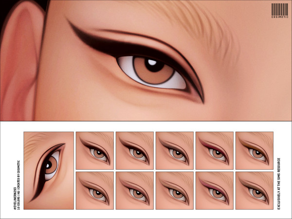 Sims 4 — Minimalist Eyeliner N293 by cosimetic — - Female