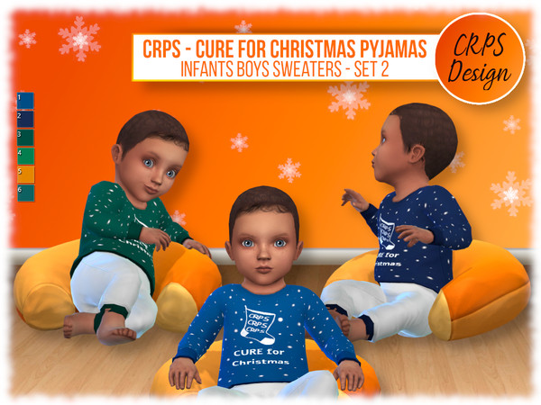Sims 4 — CRPS Christmas PJ boys top 2.package by Stephanie_Mey1991 — CURE for CHRISTMAS PJ for Infant boys in 6 colors.
