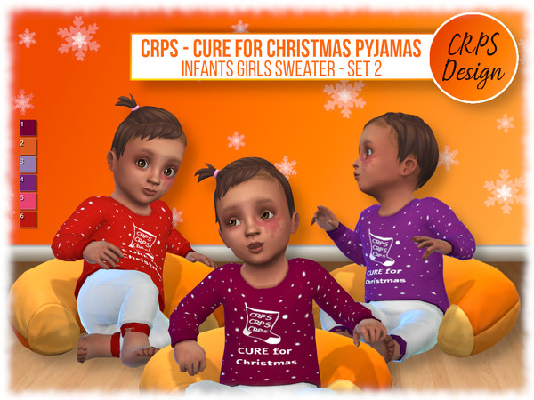 Sims 4 — CRPS Christmas PJ girls top 2.package by Stephanie_Mey1991 — CURE for CHRISTMAS PJ for Infant girls in 6 colors