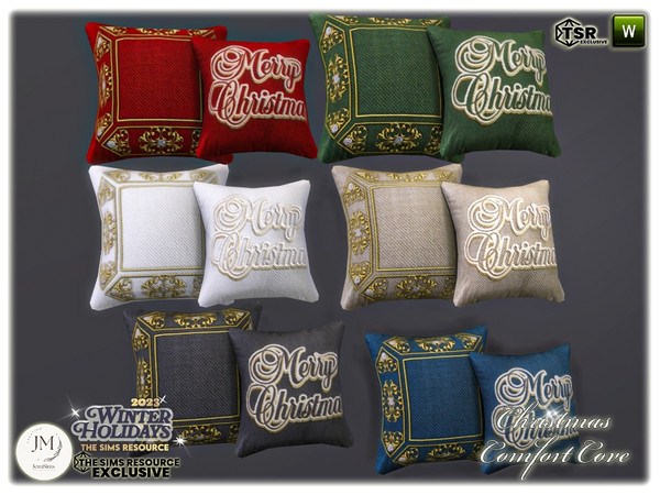 Sims 4 — Christmas Comfort Cove cushion living chair by jomsims — The warm harmony of Christmas. Immerse yourself in