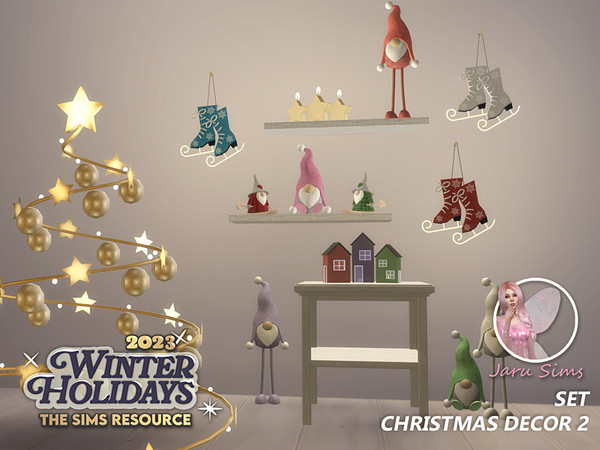 Sims 4 — Christmas decor 2 by Jaru_Sims — I wish you all a Merry Christmas and a Happy New Year Have fun with this decor