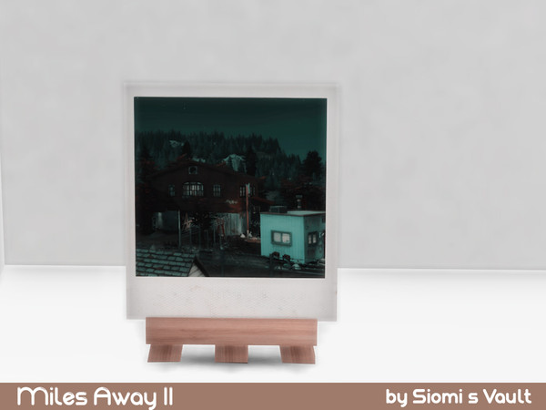 Sims 4 — Miles Away - Picture Frame by siomisvault — The second part of the Miles Away set. Green Aesthetic room. I hope