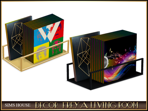 Sims 4 — ROUND CUSHION DECOR FREY living room by Sims_House — This set includes decor for Frey's Living Room. It