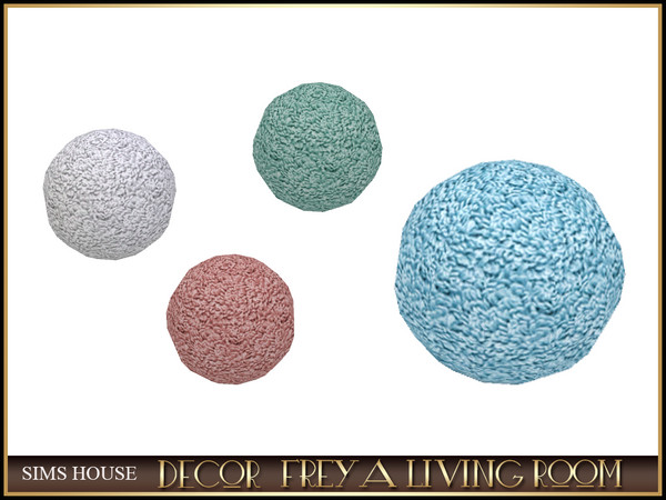 Sims 4 — CHAIR AND SOFA CUSHION DECOR FREY living room by Sims_House — This set includes decor for Frey's Living Room. It