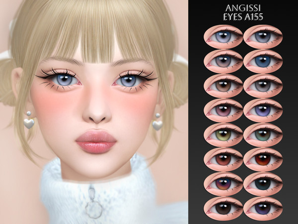 Sims 4 — EYES A155 by ANGISSI — PREVIEWS MADE USING HQ MOD Facepaint category