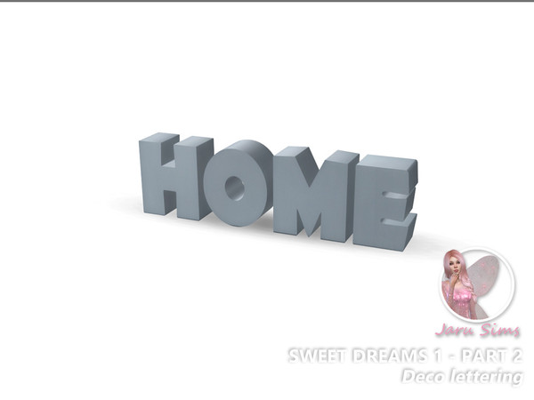 Sims 4 — Sweet Dreams 1 - Deco Lettering| jarusims by Jaru_Sims — Part 2 with a bedroom decor. Have sweet dreams with