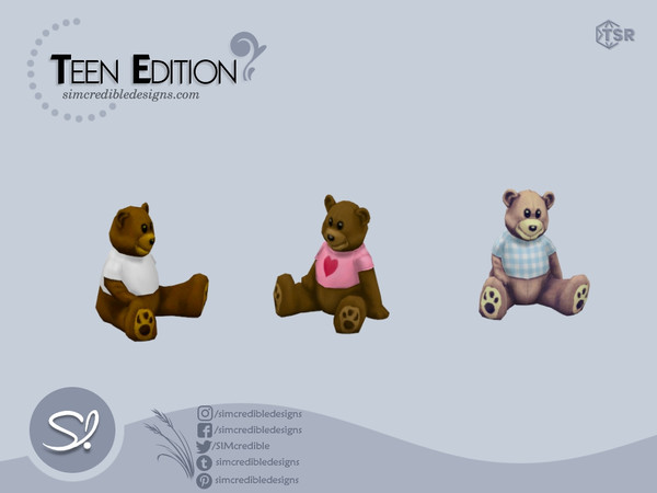 Sims 4 — Teen Edition bear by SIMcredible! — This is a colorful bedroom set for your younger sims :) Instead of a regular
