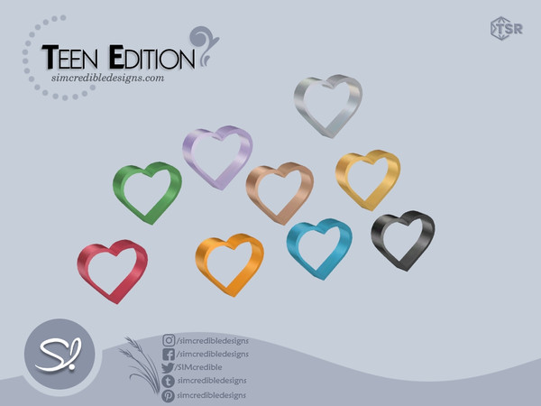 Sims 4 — Teen edition wall heart by SIMcredible! — This is a colorful bedroom set for your younger sims :) Instead of a