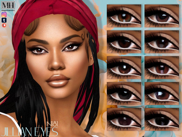 Sims 4 — Jillian Eyes N181 by MagicHand — Dark eyes for males and females in 10 swatches - HQ Compatible.