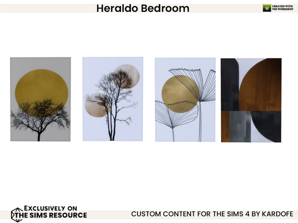 Sims 4 — kardofe_Heraldo Bedroom_Picture 2 by kardofe — Industrial style bedroom, whose main piece is a large fireplace