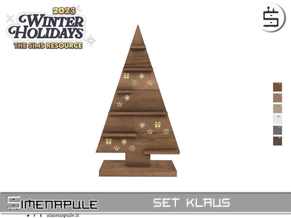 Sims 4 — [SeN4] Set Klaus -  Christmas Wood Tree by Simenapule — Set Klaus - Gift Box 2 Made by Simenapule for TSR