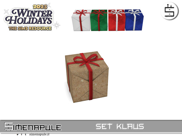 Sims 4 — [SeN4] Set Klaus - Gift Box 2 by Simenapule — Set Klaus - Gift Box 2 Made by Simenapule for TSR
