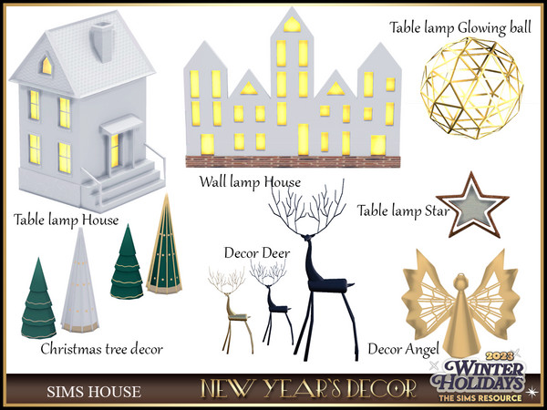 Sims 4 — NEW YEAR'S DECOR by Sims_House — NEW YEAR'S DECOR