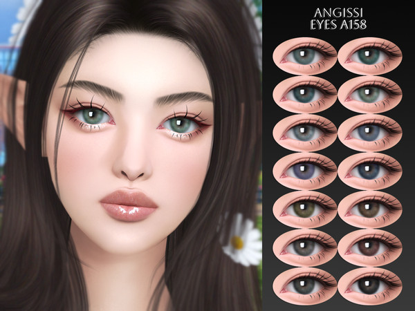 Sims 4 — EYES A158 by ANGISSI — PREVIEWS MADE USING HQ MOD Facepaint category
