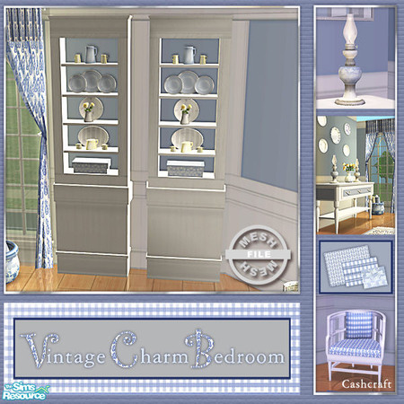 Sims 2 — Vintage Charm Bedroom - Cabinet Mesh by Cashcraft — A mixture of vintage and traditional furniture makes for a