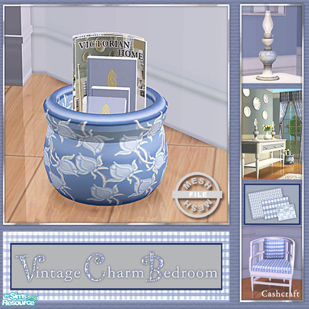 Sims 2 — Vintage Charm Bedroom - Bookcase Mesh by Cashcraft — A mixture of vintage and traditional furniture makes for a