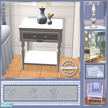 Sims 2 — Vintage Charm Bedroom - Endtable Mesh by Cashcraft — A mixture of vintage and traditional furniture makes for a