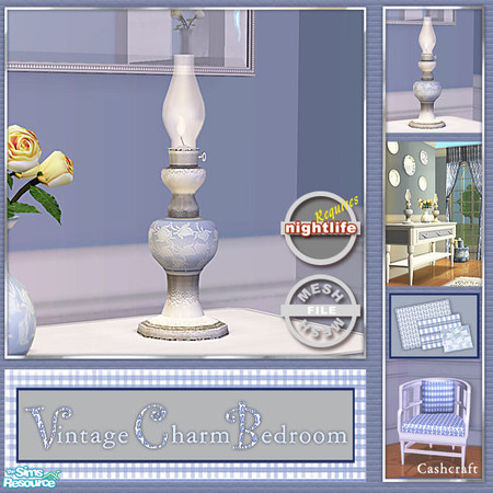Sims 2 — Vintage Charm Bedroom - Oil Lamp Mesh NL by Cashcraft — A mixture of vintage and traditional furniture makes for