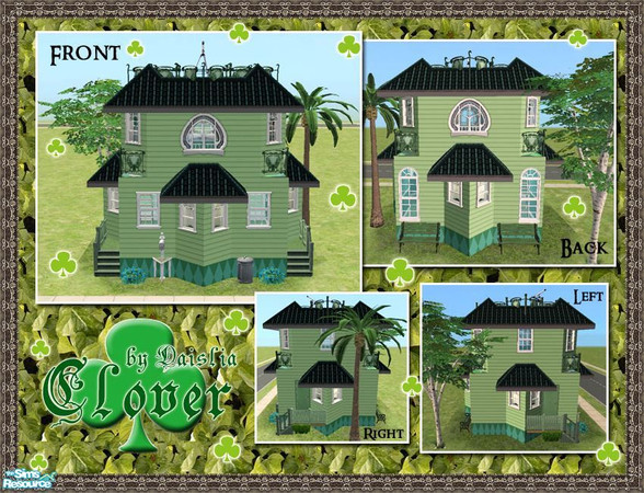 Sims 2 — 1x1 Mini House Set - Clover by Daislia — The Clover. Full furished, suitable for 1~2 sims to live in. Built