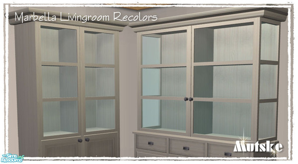 Sims 2 — Marbella Chinacabinet Blue Glass by Mutske — 