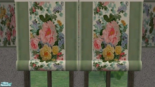 Sims 2 — Peach Garden Bedroom - Blinds by Riverwillows — A beautiful bedroom in peach and garden flowers. Perfect for