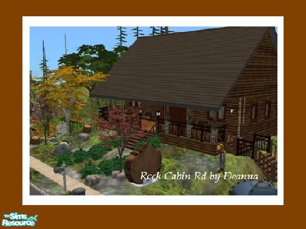 Sims 2 — Rock Cabin Rd by DEANNA73070 — A beautiful log cabin situated atop a small hill where your Sims can enjoy nature