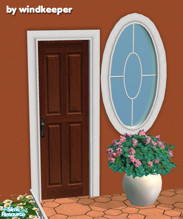 Sims 2 — Waterfront door diagonal by Windkeeper — Diagonal version of Waterfront door from this set. Requires that file