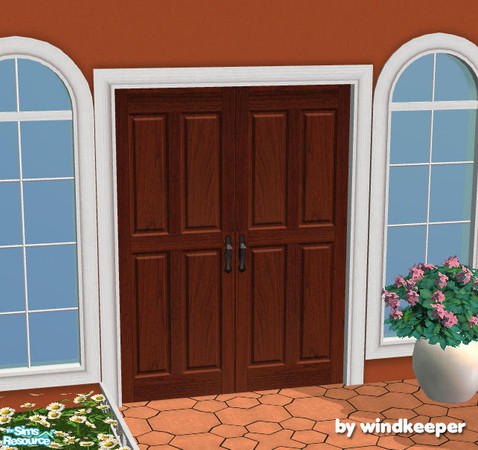 Sims 2 — Waterfront double door by Windkeeper — *Updated Nov 2,07 - light effect removed* Waterfront double door. Linked