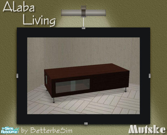Sims 2 — Alaba Living in White - Coffeetable by Mutske — Recolors from BetterbeSim set "Contempo Living". You