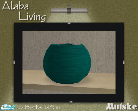 Sims 2 — Alaba Living in Green - Vase by Mutske — Recolors from BetterbeSim set "Contempo Living". You need