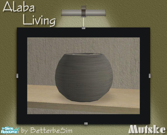 Sims 2 — Alaba Living in Gray - Vase by Mutske — Recolors from BetterbeSim set "Contempo Living". You need
