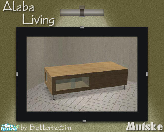 Sims 2 — Alaba Living in Brown - Coffeetable by Mutske — Recolors from BetterbeSim set "Contempo Living". You