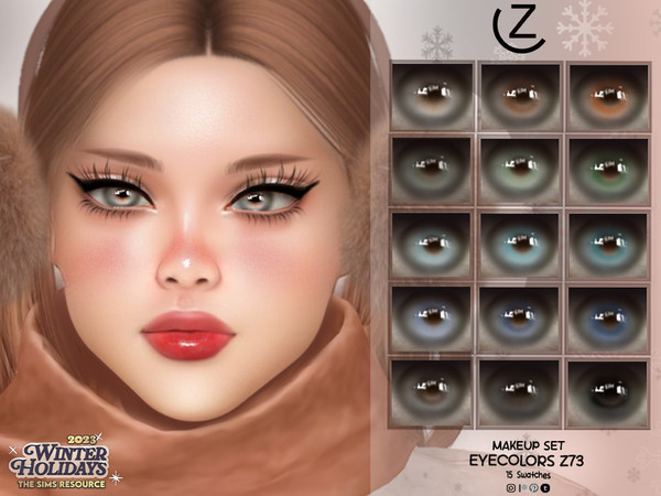Sims 4 — MAKEUP SET - EYECOLORS Z73 by ZENX — Base Game