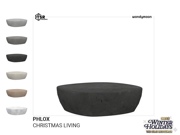 Sims 4 — Phlox Coffee Table by wondymoon — Phlox minimalist style living room furnitures for Christmas!