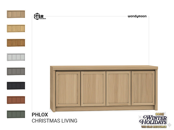 Sims 4 — Phlox Console by wondymoon — Phlox minimalist style living room furnitures for Christmas!