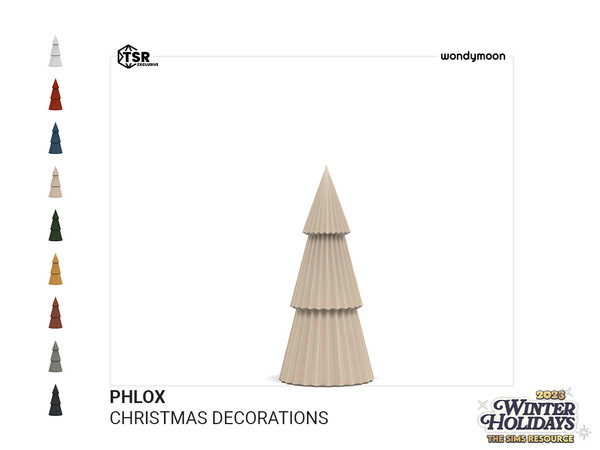 Sims 4 — Phlox Ceramic Christmas Tree I by wondymoon — Phlox paper and ceramic Christmas decoration objects!