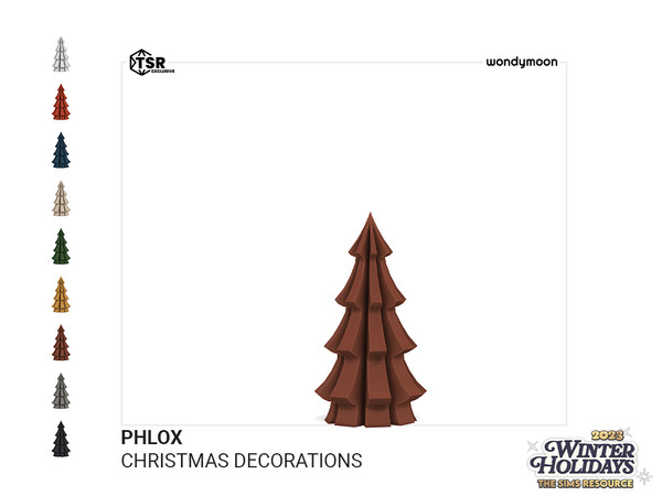 Sims 4 — Phlox Ceramic Christmas Tree II by wondymoon — Phlox paper and ceramic Christmas decoration objects!