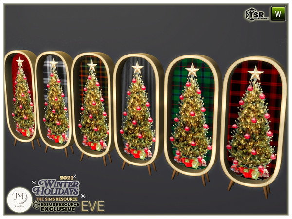 Sims 4 — eve dining room deco tree by jomsims — Eve dining room winter Holidays 2023