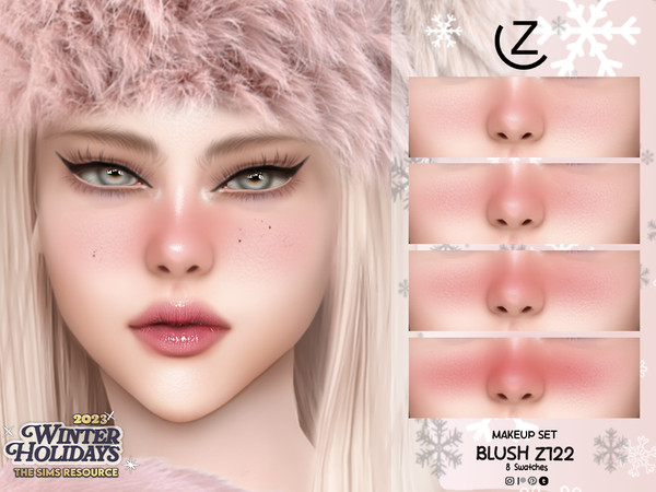 Sims 4 — MAKEUP SET- BLUSH Z122 by ZENX — Base Game
